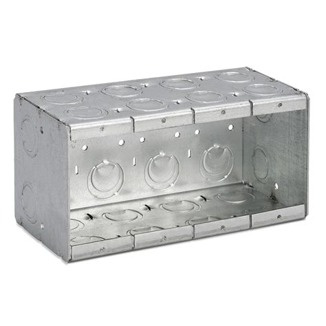 4 gang metal box extension|4 gang outlet box.